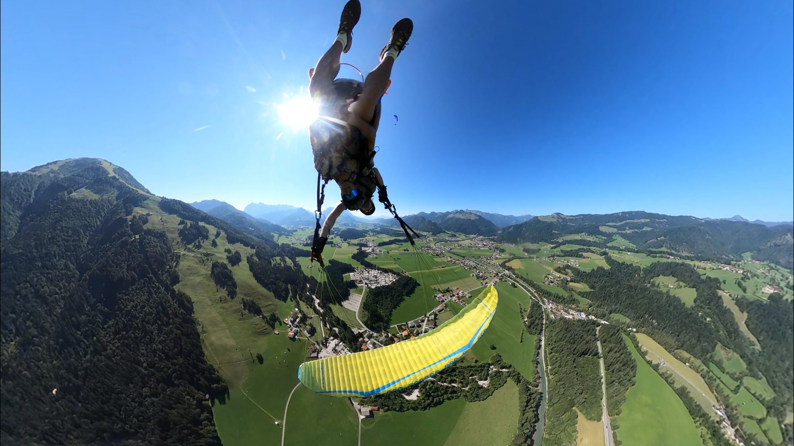 Paragliding Action Flight